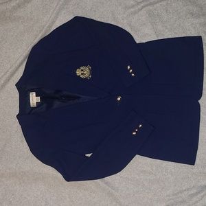 Vintage Liz Claiborne navy and gold blazer